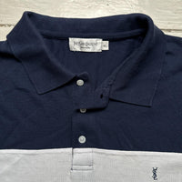 Yves Saint Laurent Multi Colour Navy White and Orange Vintage Polo Shirt