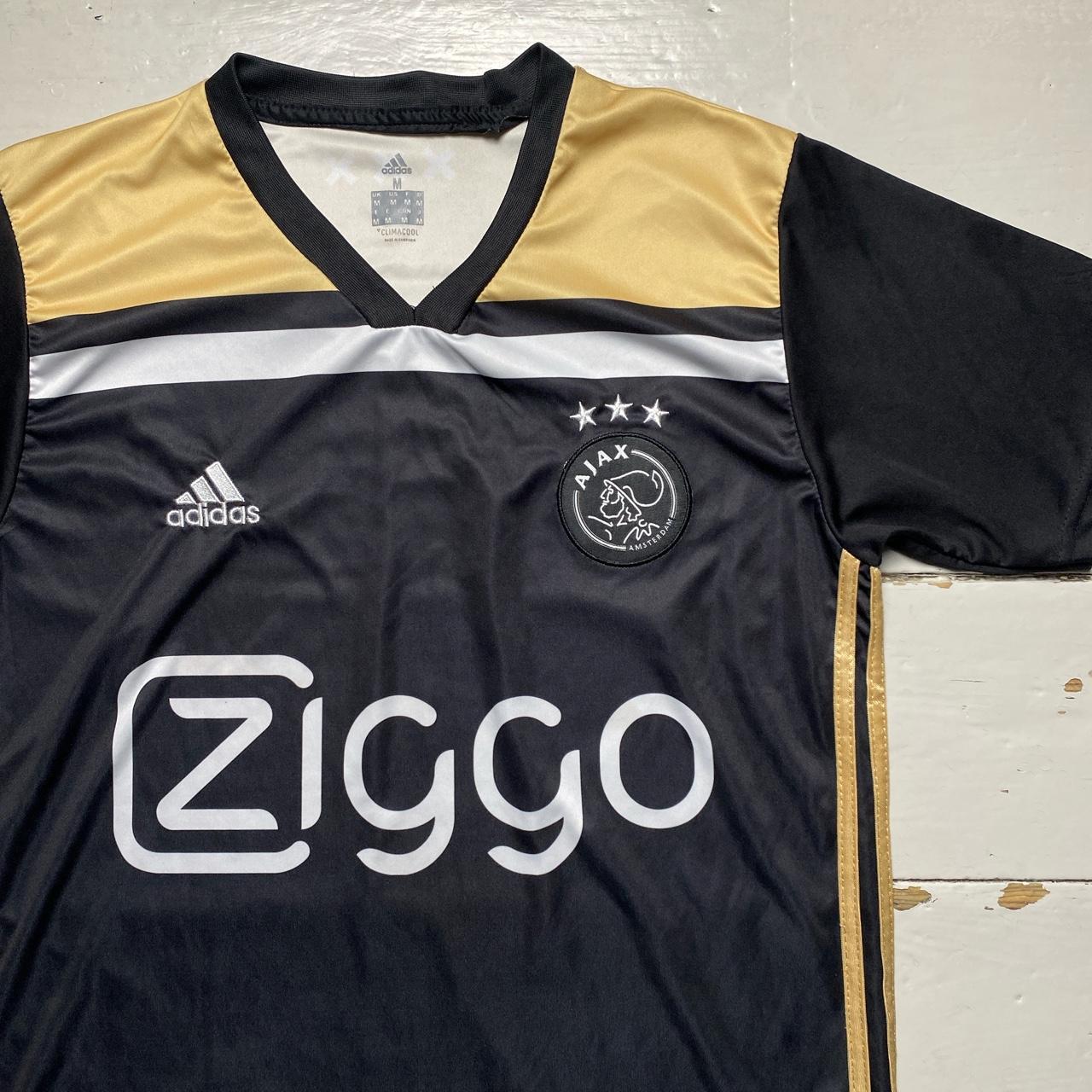 Ajax Adidas Black and Gold Football Jersey