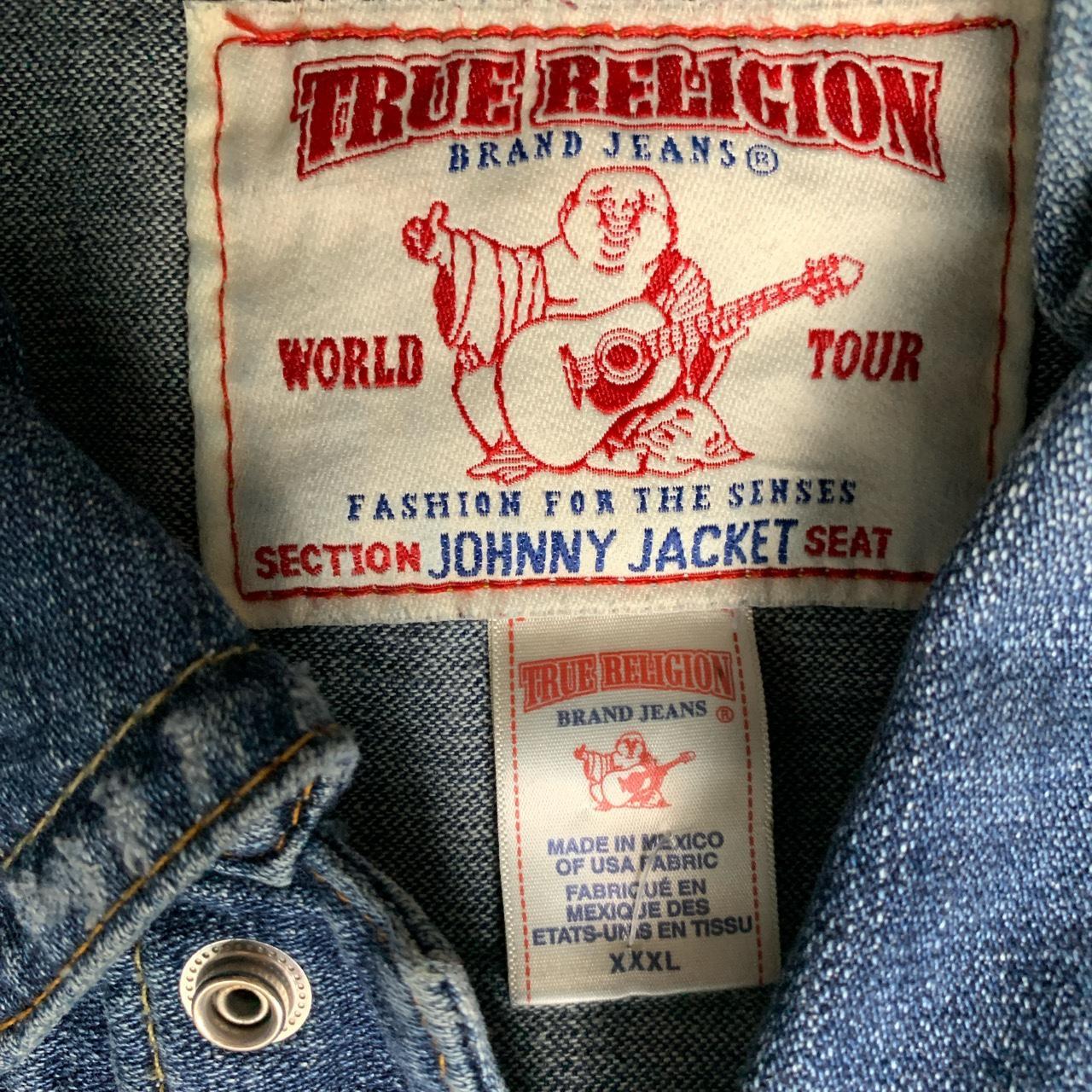 True Religion Johnny Jacket Denim Distressed Jacket