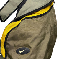 Nike Vintage 90’s 00’s Sling Cross Body Bag Khaki Green Black and Yellow