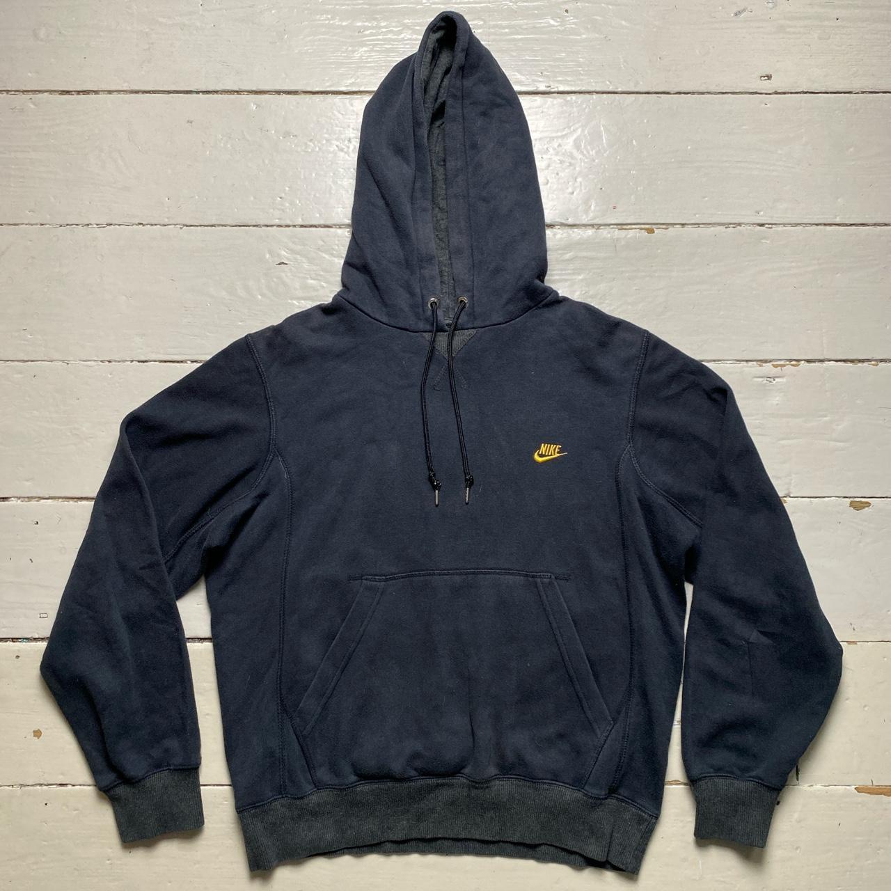 Nike Vintage Swoosh Hoodie Black and Yellow