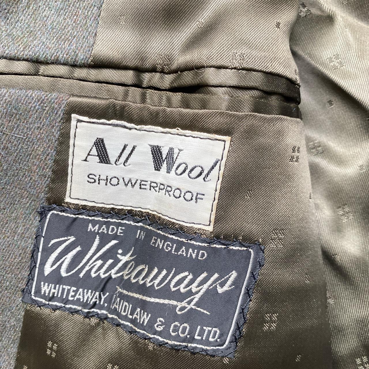 Aquascutum Vintage Green Wool Long Trench Coat (XL)