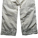 Maharishi Vintage Light Sand Beige Khaki Sequin Embroidered Combat Parachute Baggy Trousers (XS)