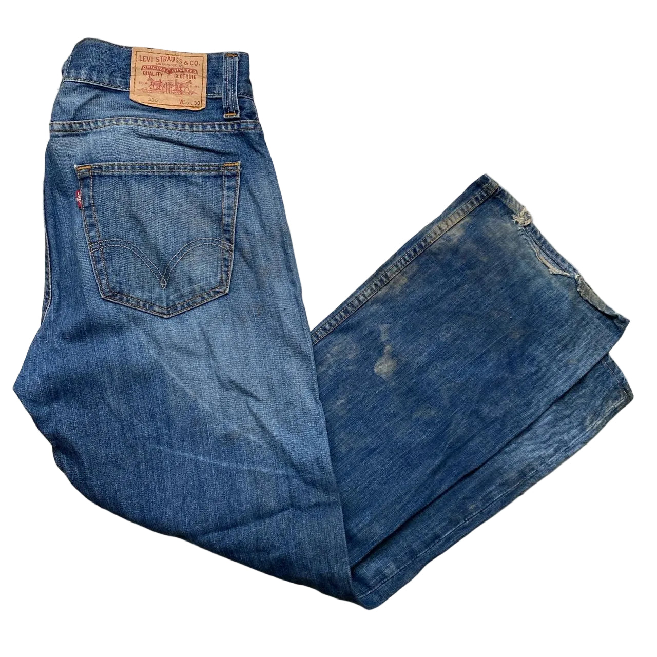 Levis 506 Vintage Baggy Distressed Jeans (36W)