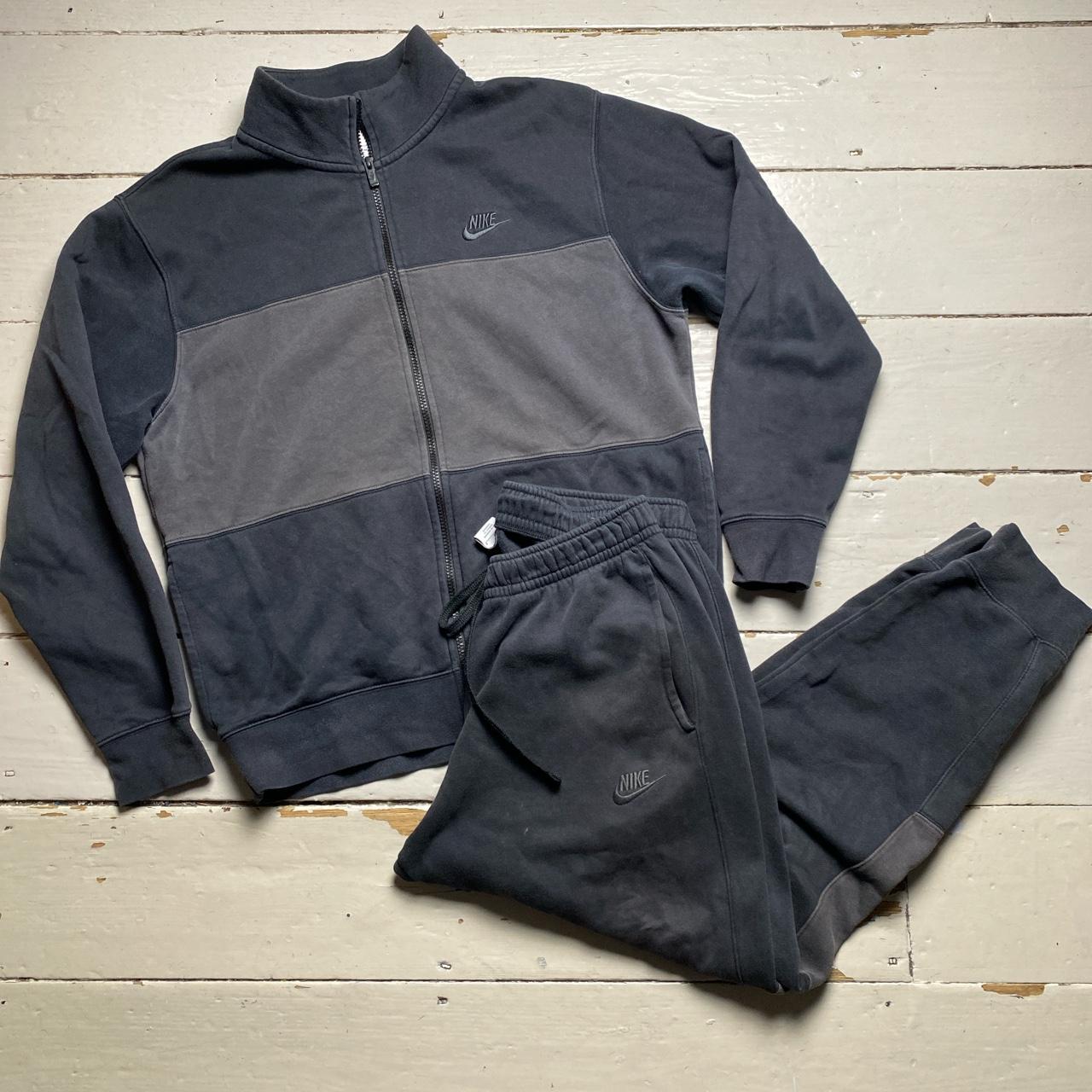 Nike Swoosh Black and Grey full Tracksuit