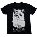 Black Craft Cult Lucipurr Cat Goth Grunge T Shirt Black and White (S)