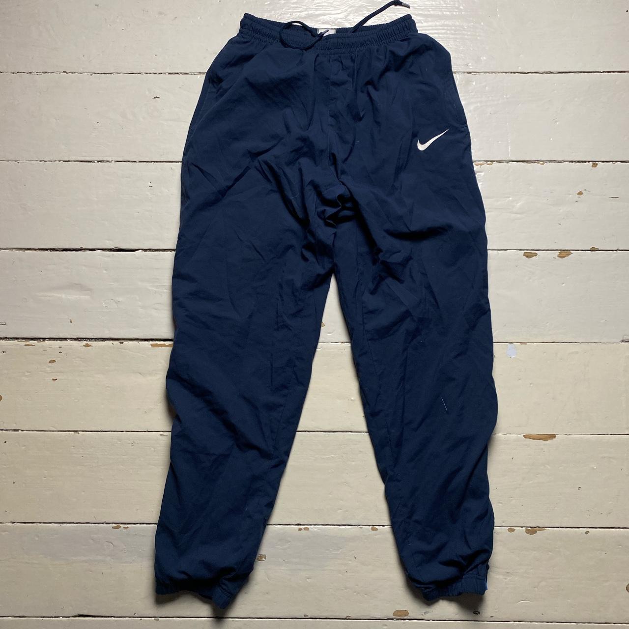 Nike Baggy Shell Bottoms Navy White and Blue