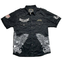 Glory Bulzeye Vintage Choppers Vintage Motorcycle Biker Shirt (XL)