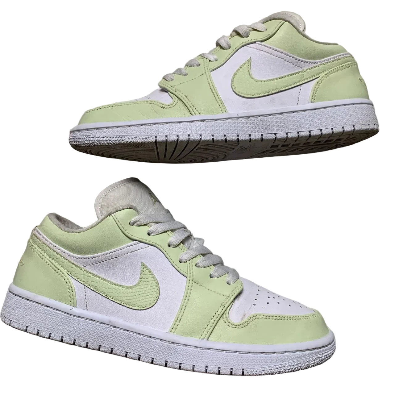 Jordan 1 Low White and Pastel Citron Yellow (UK 6.5)