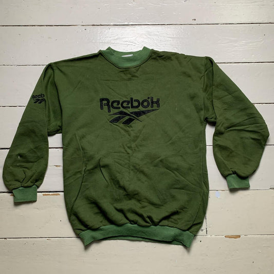 Reebok Vintage 90’s Green and Black Jumper