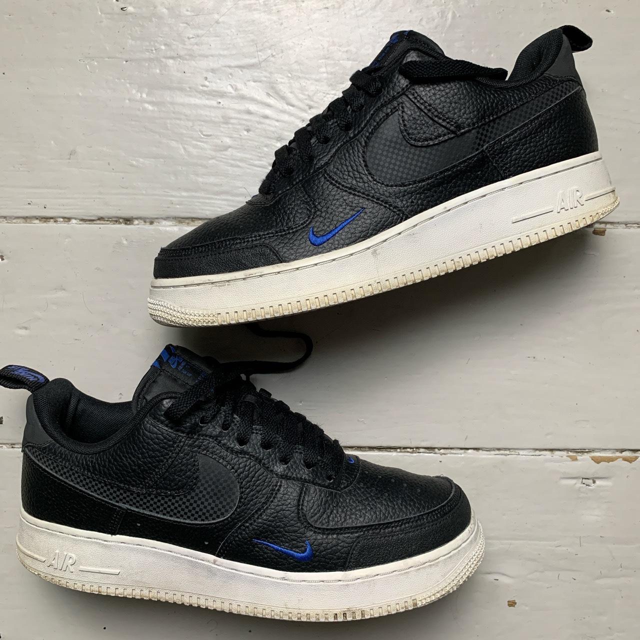 Nike Air Force 1 Pull Tab Black Blue and White