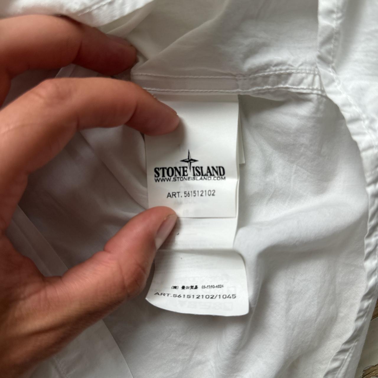 Stone Island White Short Sleeve Shirt (M)