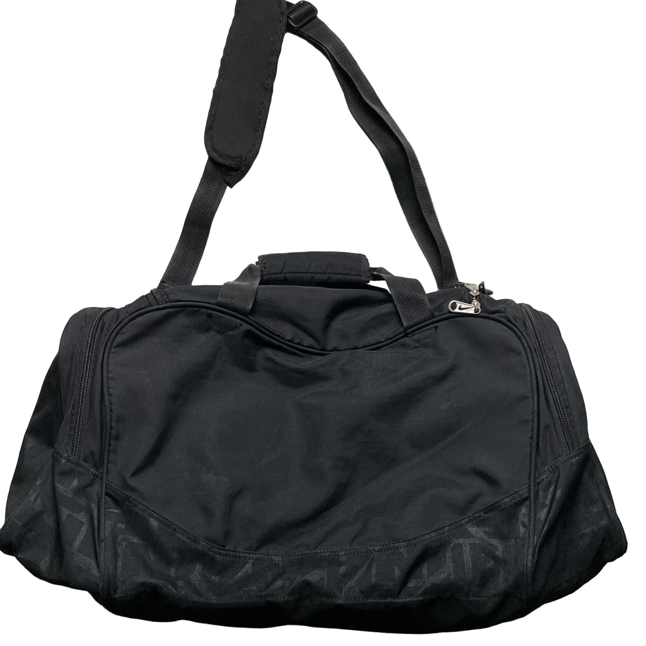 Nike Swoosh Black and White Duffel Bag