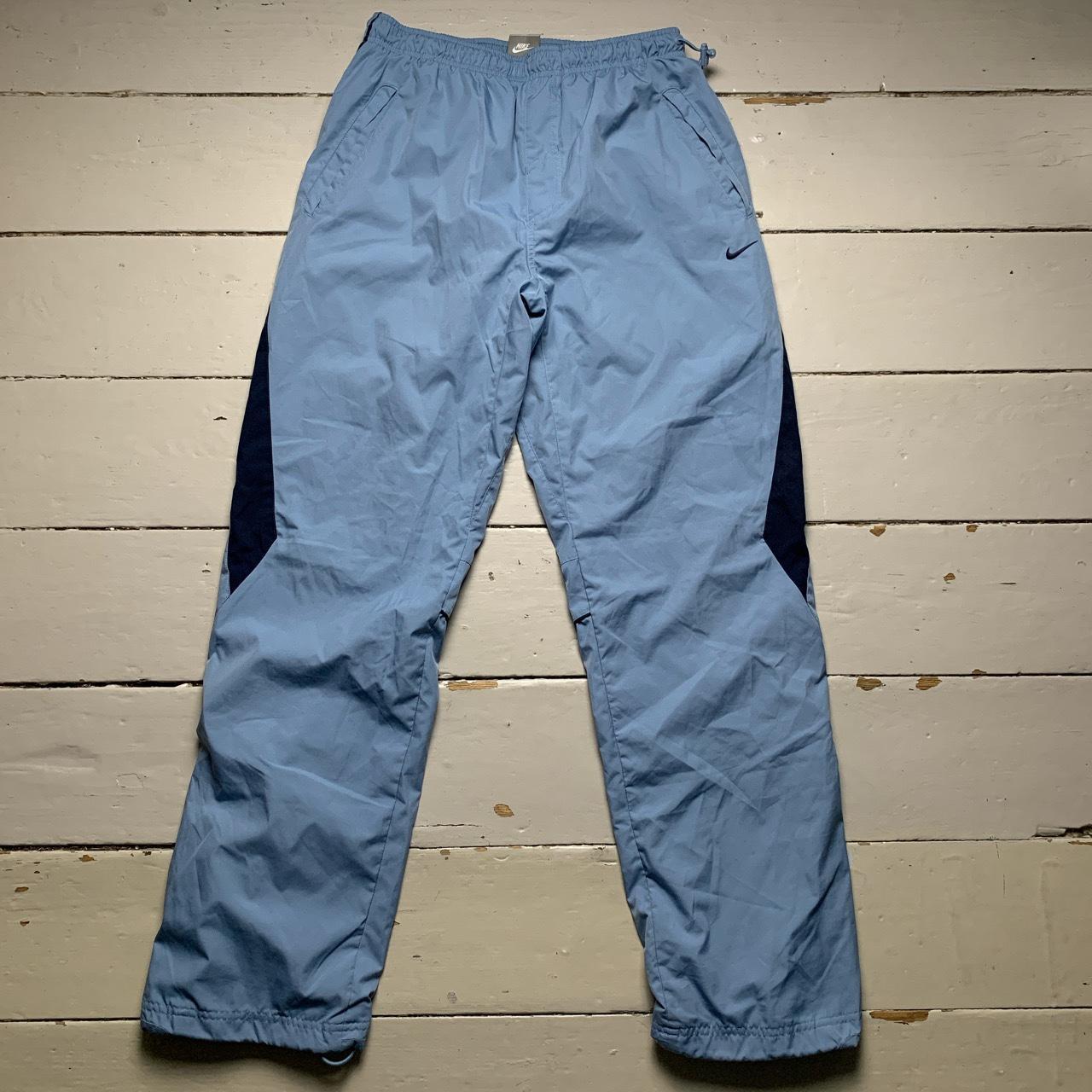 Nike Vintage Baby Light Blue and Navy Shell Trackpant Baggy Bottoms – Wear  Garson