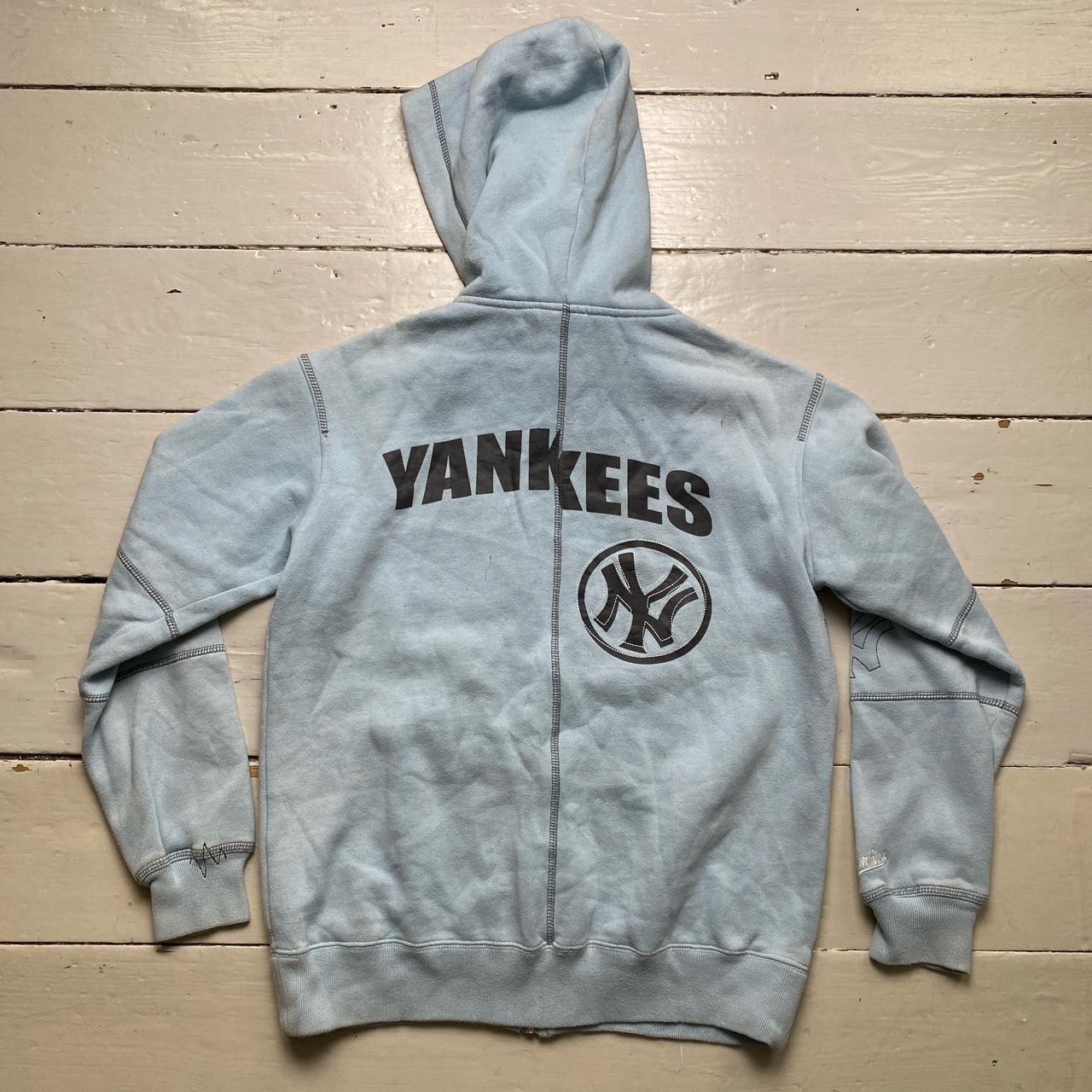 New York Yankees Vintage Baby Blue Hoodie