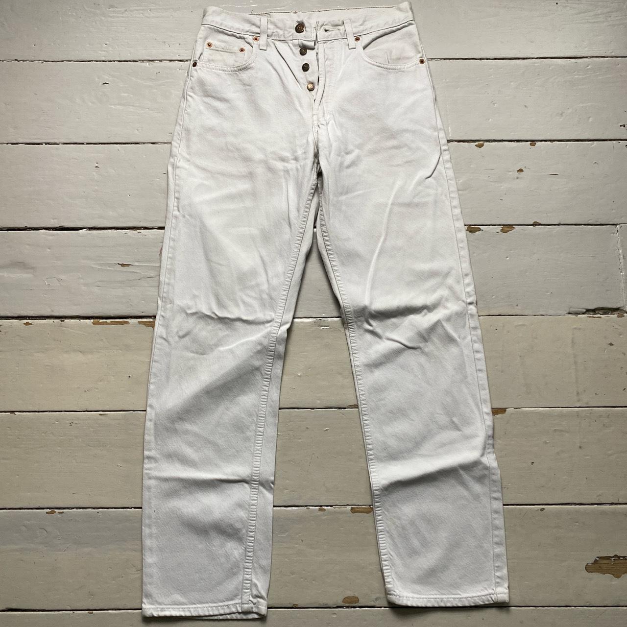 Levis 618 02 Vintage White Orange Tab Jeans