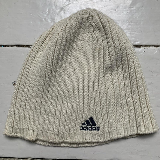 Adidas Cream White and Navy Beanie