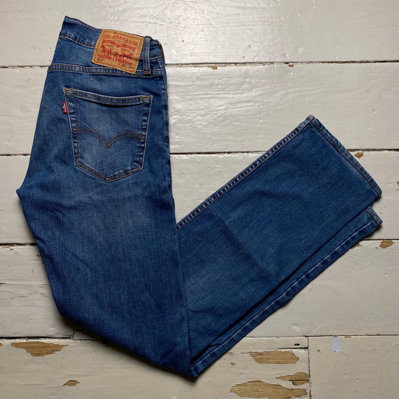 Levis 513 Navy Straight Jeans