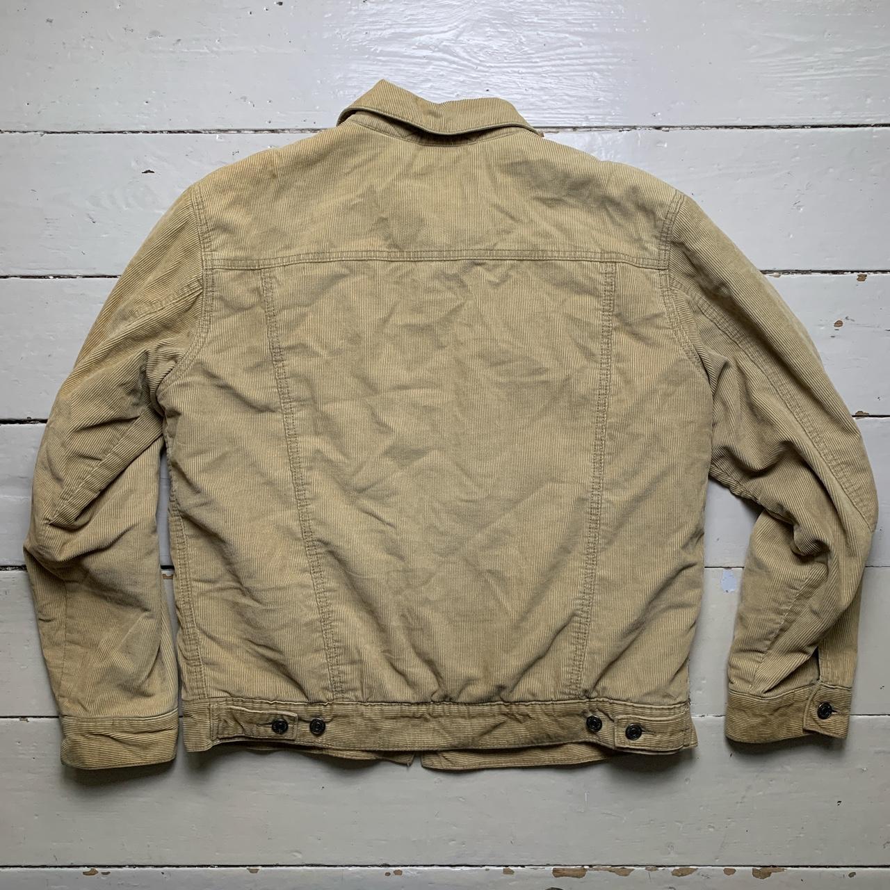 GAP Corduroy Sherpa Denim Jacket Beige Khaki