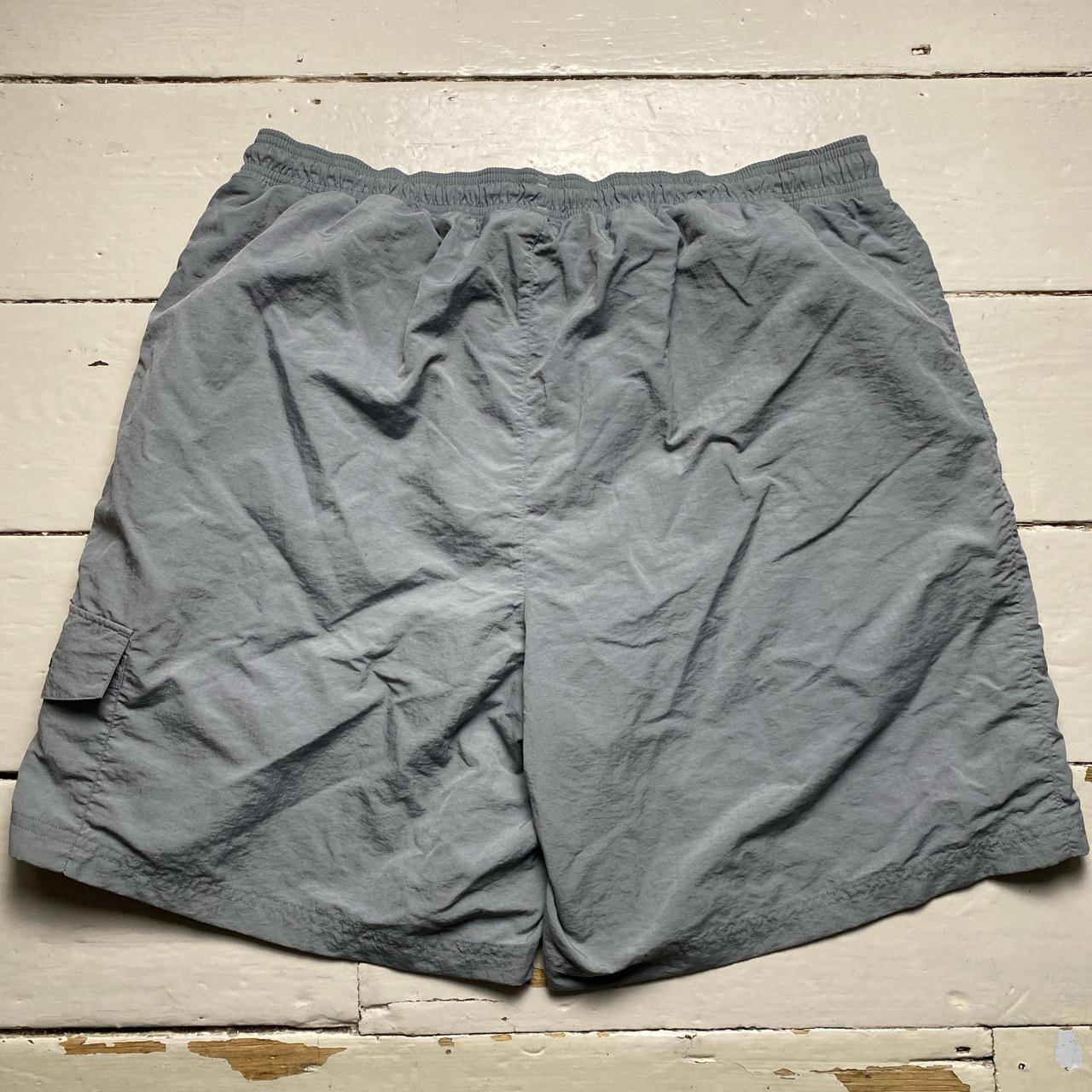 Adidas Grey 3 Stripe and Silver Shell Trackpant Shorts