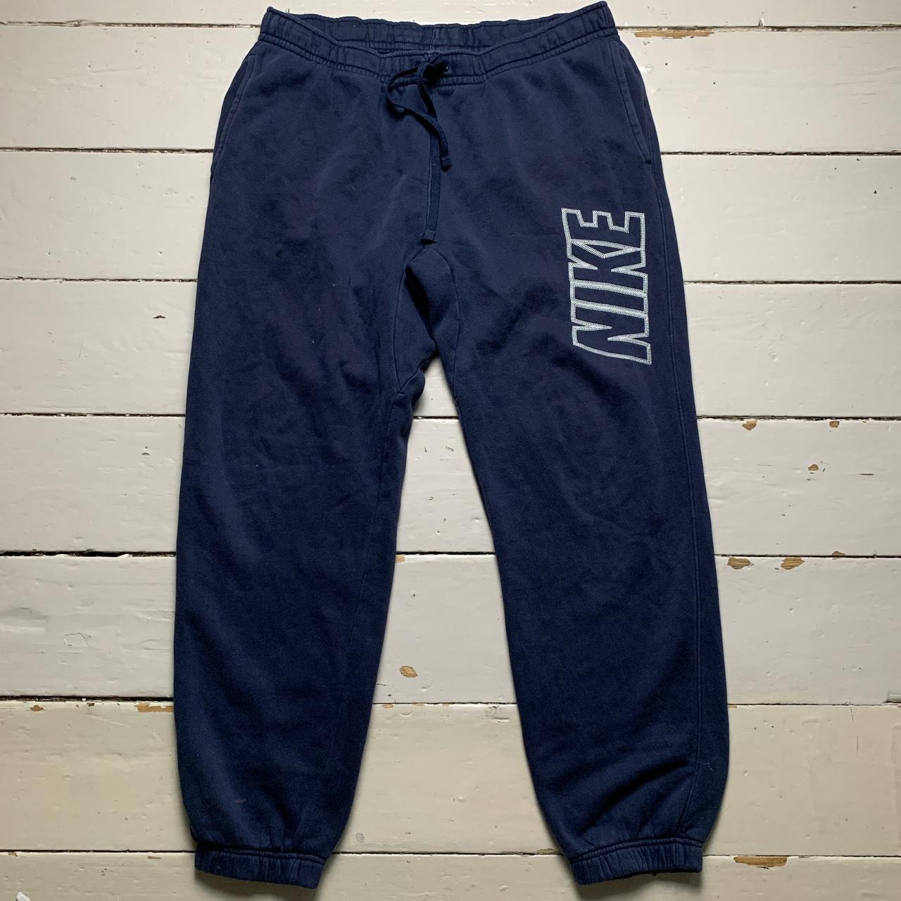 Nike Club Contrast Stitch Navy and White Joggers