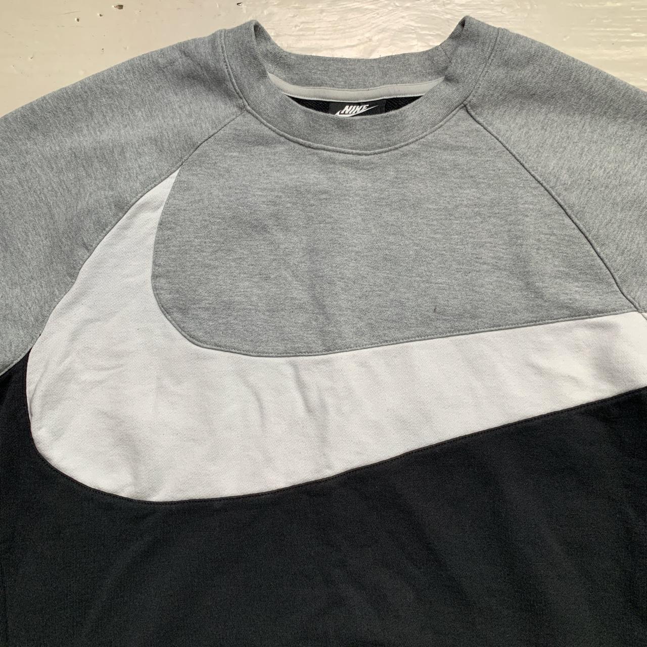 Nike Big Swoosh Grey Black and White Jumper