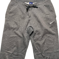 Nike Grey and White Swoosh Baggy Joggers (L)