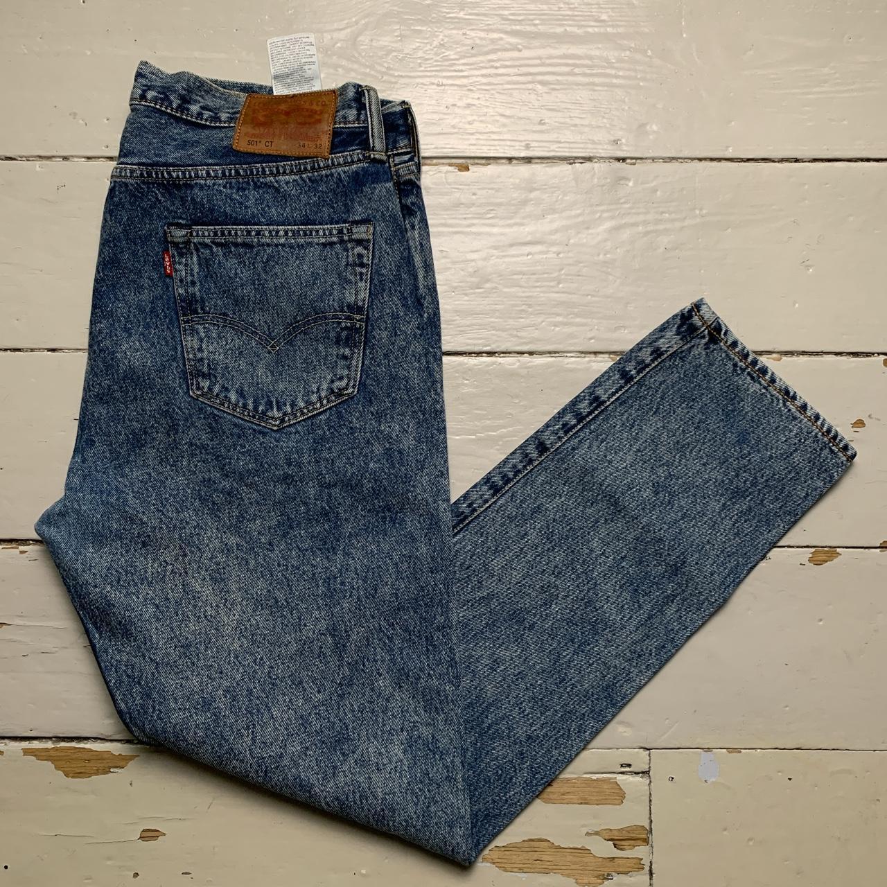 Levis 501 CT Vintage Acid Wash Blue Jeans
