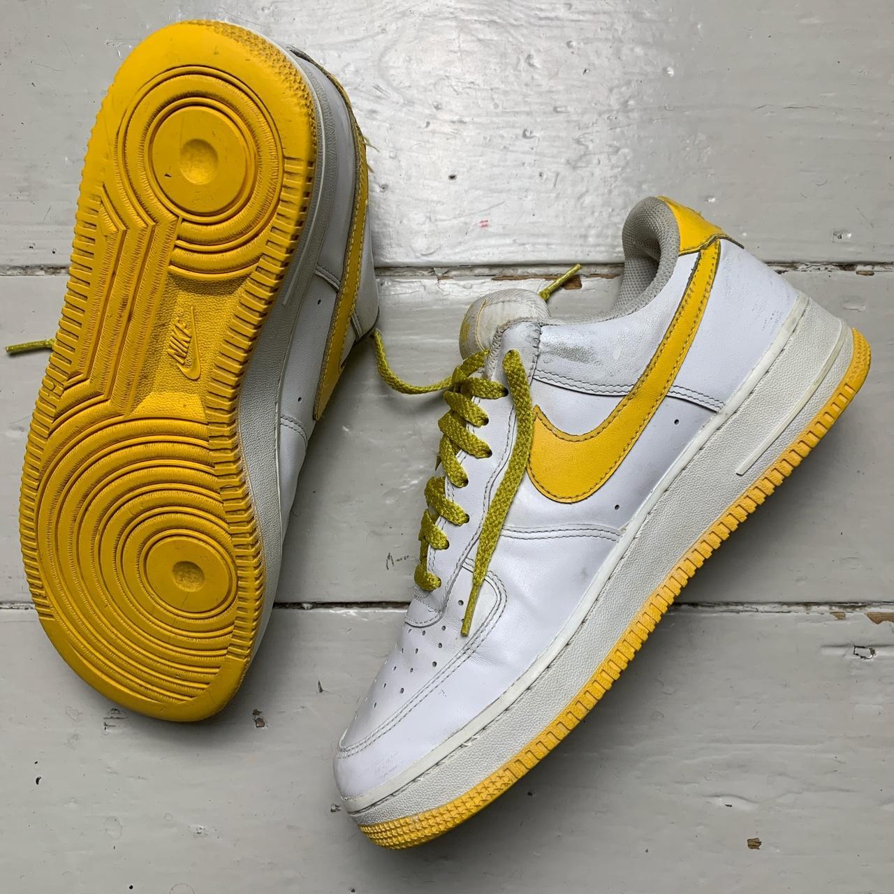 Nike Air Force 1 White and Yellow