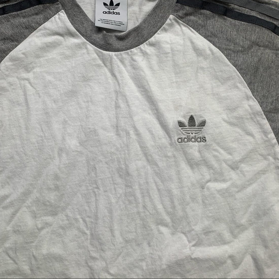 Adidas Originals White and Grey T Shirt (S)
