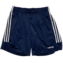Adidas Navy and White 3 Stripe Shorts (L)