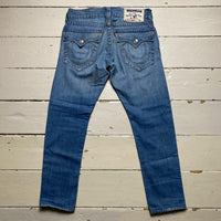 True Religion Straight Jeans Brown Contrast Stitch