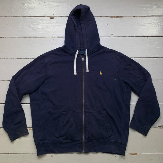 Ralph Lauren Polo Navy and Yellow Pony Hoodie