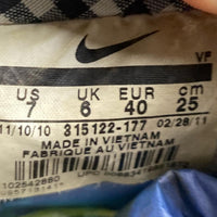 Nike Air Force 1 White and Black Gum Sole Checkered Interior (UK 6)