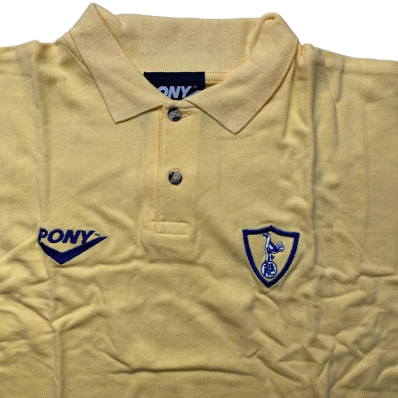 Tottenham Vintage 90’s Pony Yellow Polo Shirt (L)