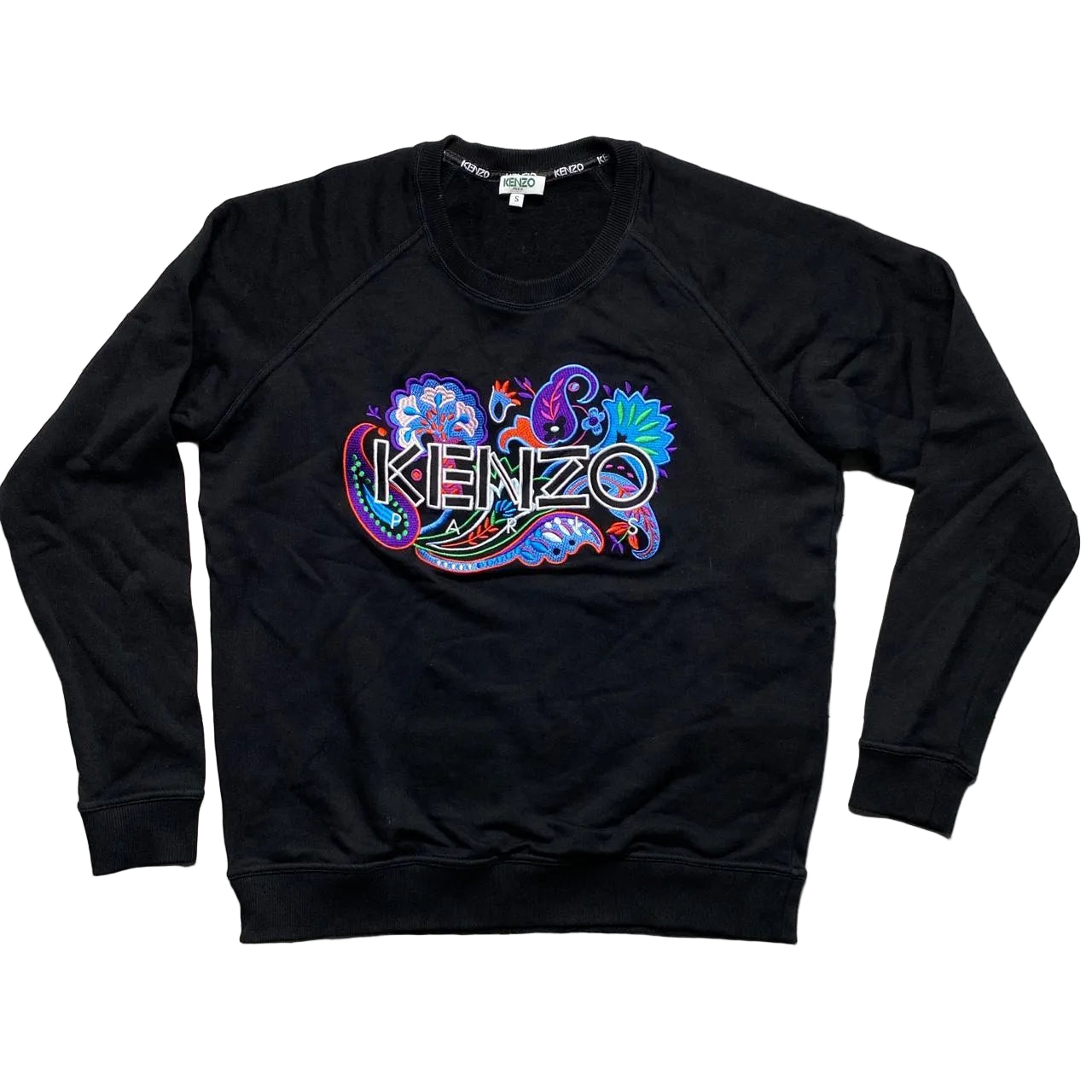 Kenzo Black Womens Floral Jumper (S)
