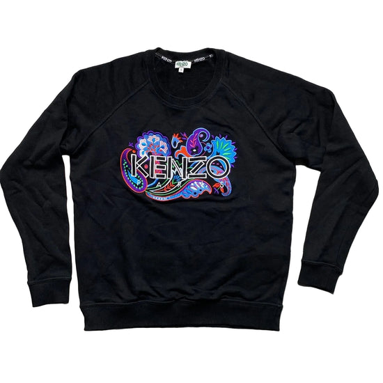 Kenzo Black Womens Floral Jumper (S)
