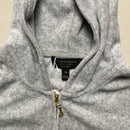 Juicy Couture Grey and Gold Velour Tracksuit (XS/S)