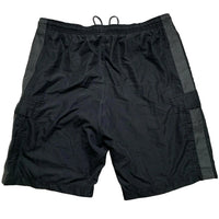 Nike Vintage Cargo Shell Shorts Black and Grey Swoosh (XL)