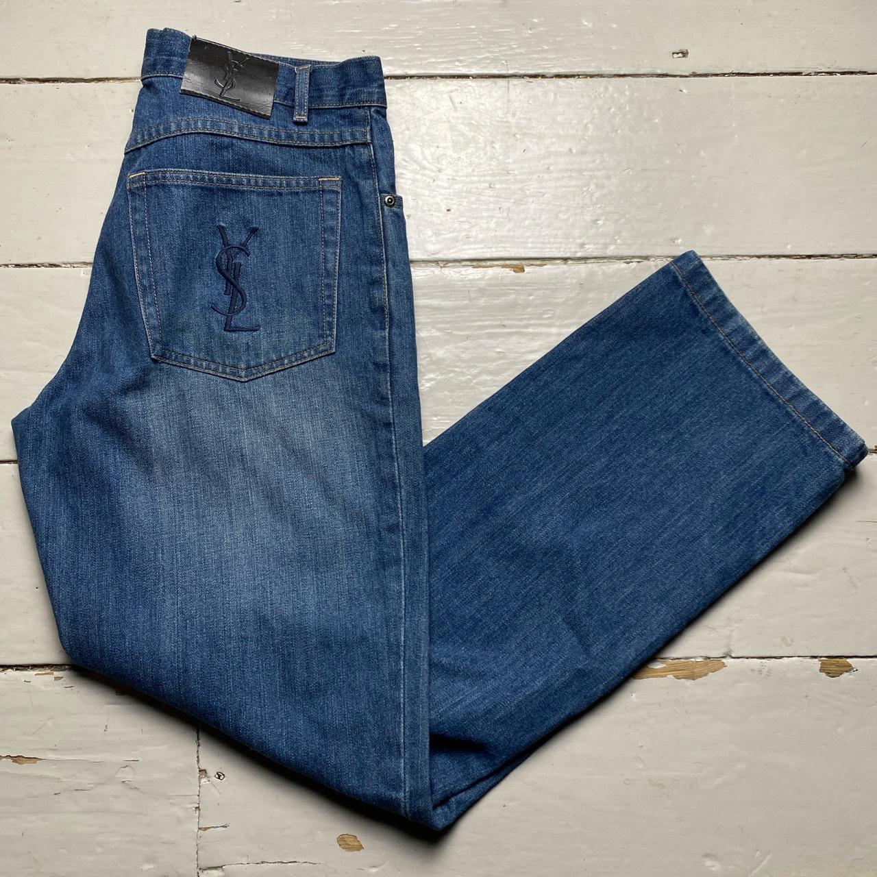 YSL Vintage Yves Saint Laurent Navy Baggy Jeans