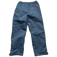 Nike Vintage Swoosh Blue and Grey Baggy Shell Track Pant Ski Trousers (XL)