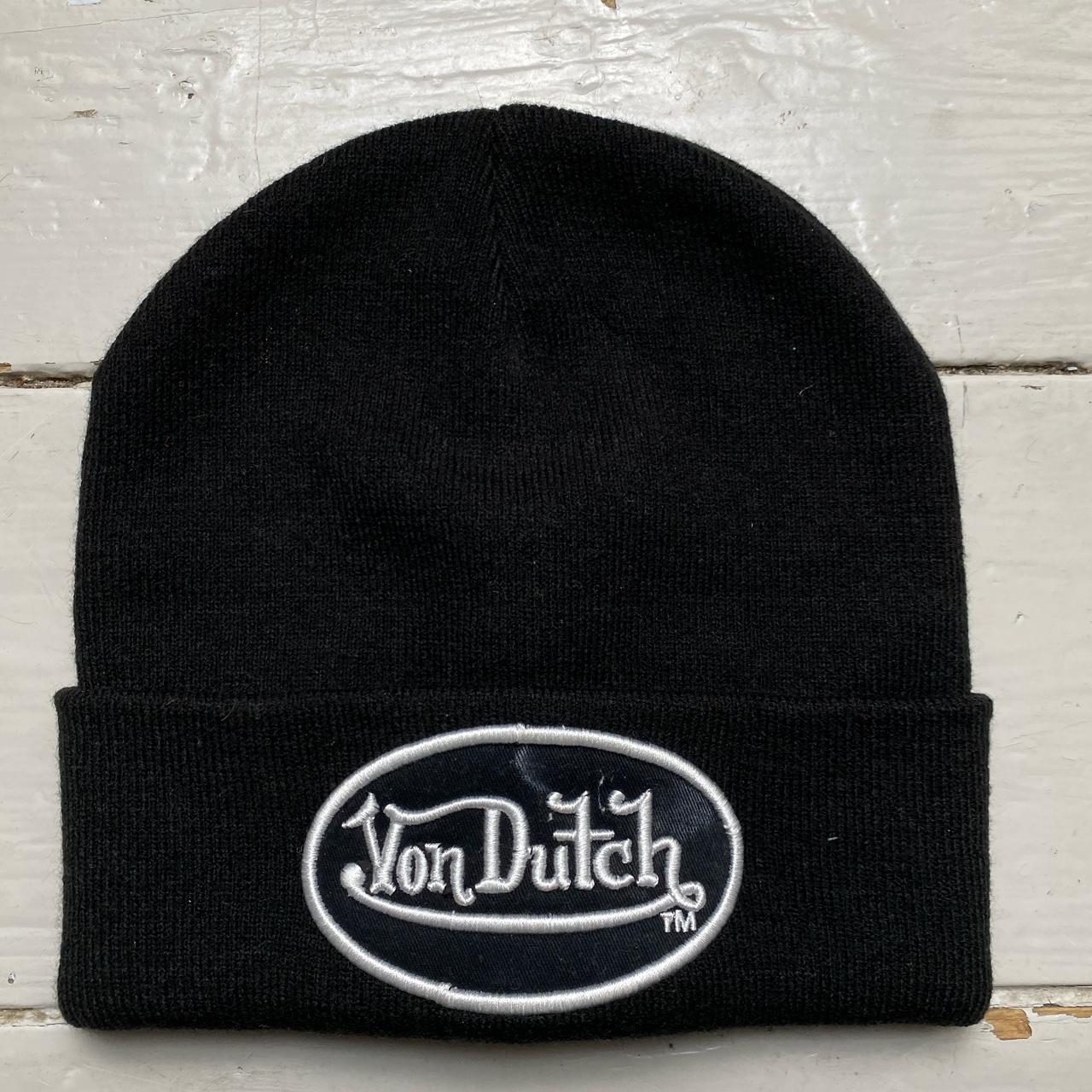 Von Dutch Black and White Beanie Hat