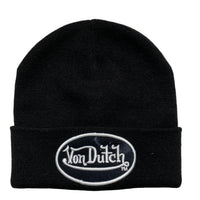 Von Dutch Black and White Beanie Hat