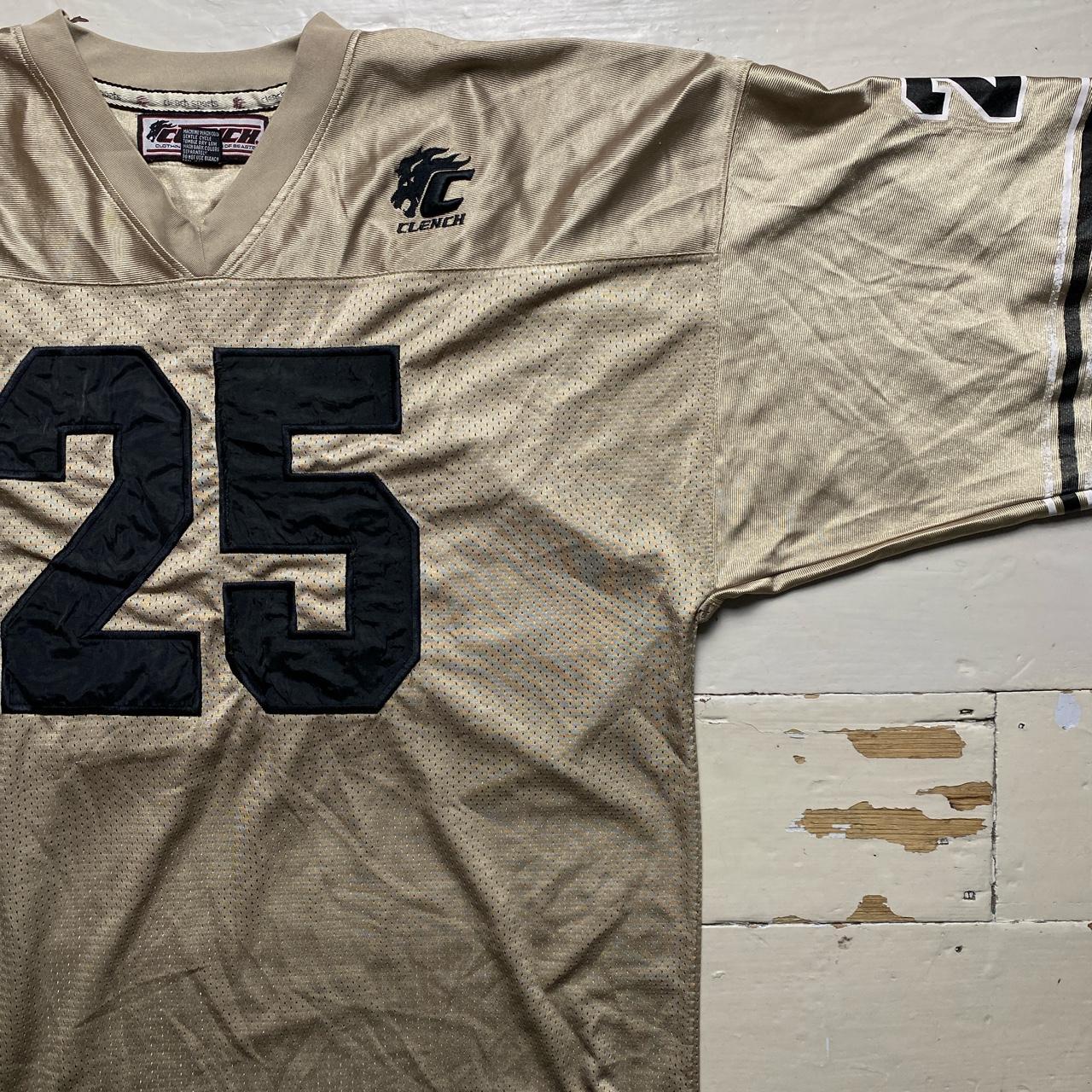 Clench Sports New York Vintage Gold Football Jersey