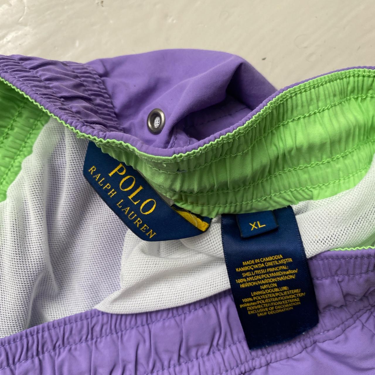 Polo Ralph Lauren Purple and Green Swim Shorts Trunks