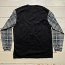 Supreme Black and Checked Long Sleeve T Shirt