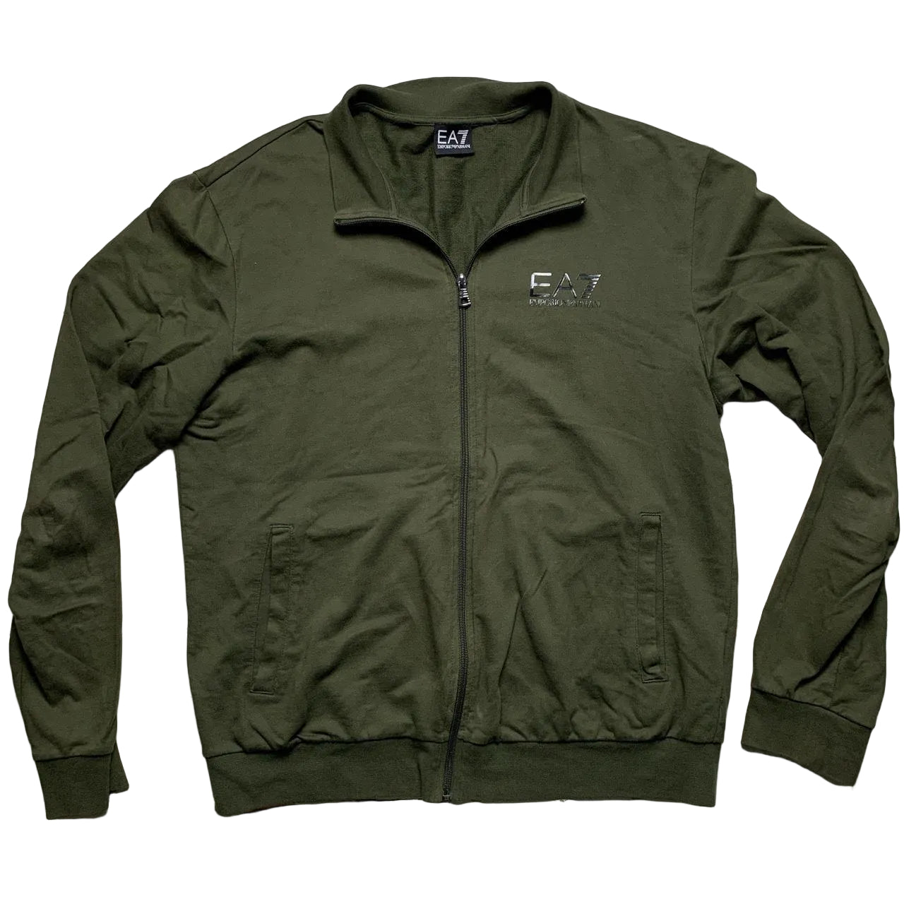 EA7 Olive Khaki Green Full Tracksuit (XL)