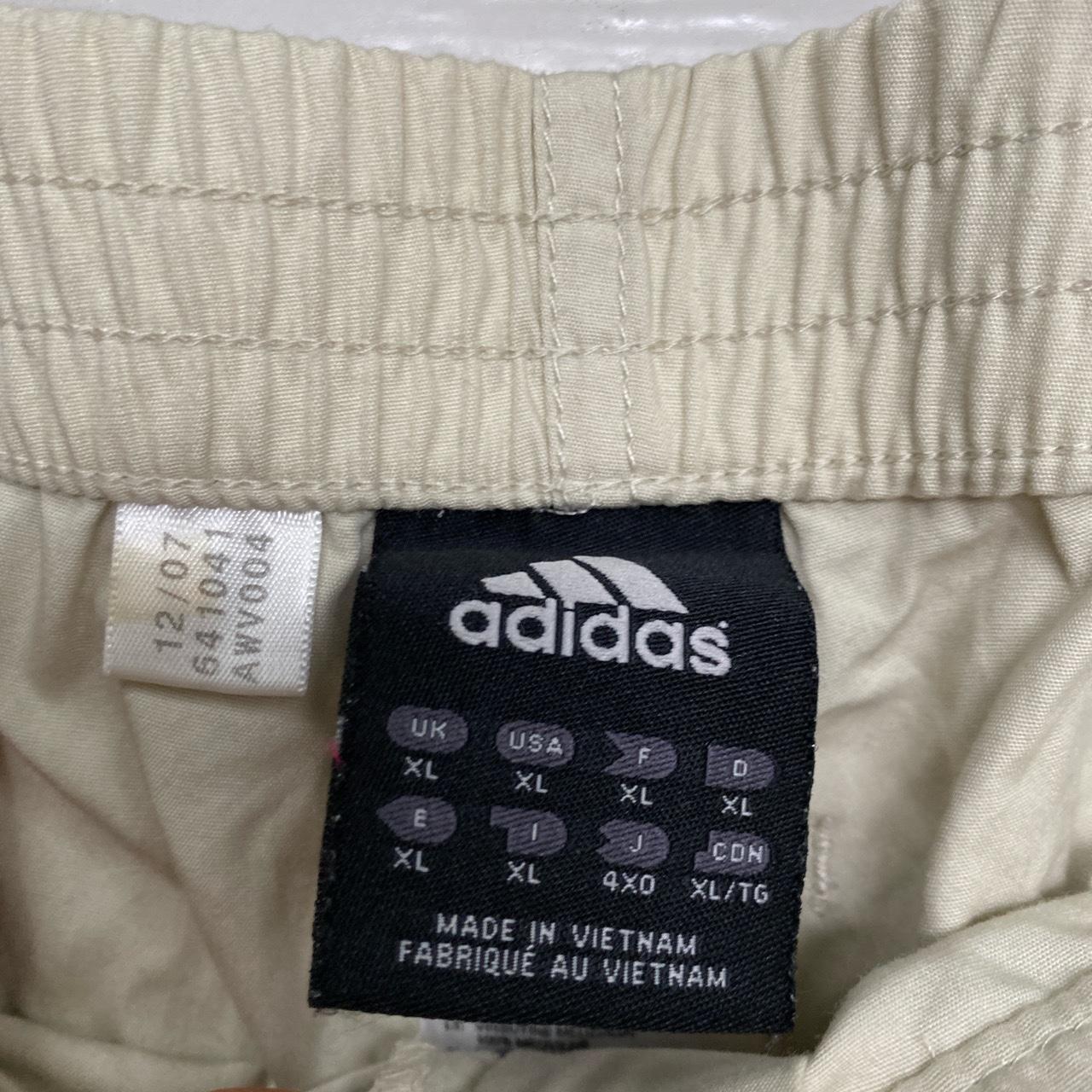 Adidas Baggy Cargo Parachute Combat Trousers Cream White