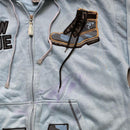 Raw Blue Vintage Light Baby Blue Timberland Lace Up Boot Full Tracksuit (L)