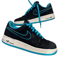 Nike Air Force 1 Black Light Blue and White (UK 9.5)